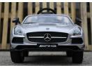 Masinuta electrica Mercedes SLS Deluxe AMG 2x 25W 12V cu Scaun Tapitat #Silver