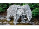 Statuetă elefant mare, gri patinat, model S54.