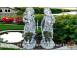 Set statuete gradinari cu roabe gri patinat model j6 j7. 490093 poza 1