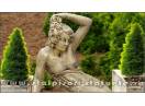 Statuetă jardinieră flori, auriu patinat, model J12.