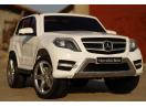 Masina pentru copil 2-8 ani Mercedes GLK350 Premium 2x 35W cu scaun Tapitat, Roti MOI #Alb