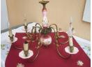 lustra vintage portelan si alama