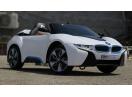 Masinuta electrica BMW i8 2x 35W 12V Concept, cu Scaun Tapitat #ALB