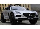 Masinuta electrica Mercedes SLS Deluxe AMG 2x 25W 12V cu Scaun Tapitat #Silver