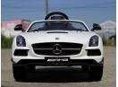 Masina electrica Mercedes SLS AMG, Scaun tapitat si REGLABIL #ALB