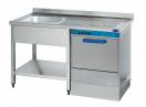 Spalator inox 1 cuva pe stanga, picurator si spatiu masina de spalat vase 1600*600*850