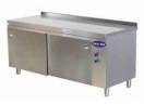 Masa lucru inox cu usi glisante si dulap incalzit