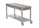 Masa de lucru inox cu polita inferioara si rotile 900*600*850