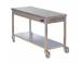 Masa de lucru inox cu polita inferioara si rotile 900 600 850 firme echipamente profesionale 635513 poza 1