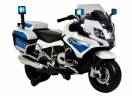 Motocicleta electrica Kinderauto POLICE BMW R1200 CU ROTI MOI #Alb