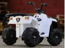 ATV electric pentru copii Panda BB3201 motor 25W baterie 6V 4.5Ah #Alb