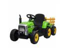 Tractor electric pentru copii BJ611 70W 12V cu Remorca inclusa #Verde