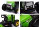 Tractor electric pentru copii bj611 70w 12v cu remorca inclusa verde 684624 poza 8