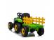 Tractor electric pentru copii bj611 70w 12v cu remorca inclusa verde 684624 poza 3