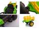 Tractor electric pentru copii bj611 70w 12v cu remorca inclusa verde 684624 poza 6