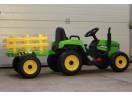 Tractor electric pentru copii BJ-611 70W 12V cu Remorca si RC inclus
