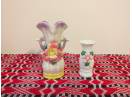 lot miniaturi bibelou portelan, vaza flori, miniatura ceramica