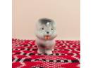 Bibelou catel Bichon, Shih Tzu, figurina portelan vechi comunism