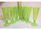 pahar de sampanie vin spumant, set 6 pahare cupe din plastic cu picior