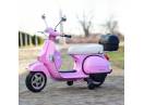 Scuter electric Piaggio Vespa PX150 cu roti moi si scaun tapitat, Pink
