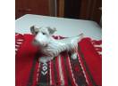 bibelou vechi catel schnauzer figurina portelan de colectie ceramica comunism romania 1953 RPR