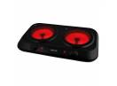 Plită electrică dublă vitroceramică 2400W, portabilă, 2 zone gătit 19 cm, control temperatură