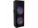 Boxă activă BoomToneDJ BS215A LED 500W, 2×15″, Bluetooth, USB, SD, FM pentru DJ și karaoke