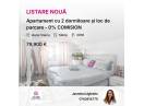 Apartament cu 2 dormitoare și loc de parcare - 0% COMISION