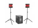 Kit audio 2.1 – Subwoofer 18” (46 cm) + 2 sateliți 4” (10 cm), 1200W RMS – sunet puternic și clar